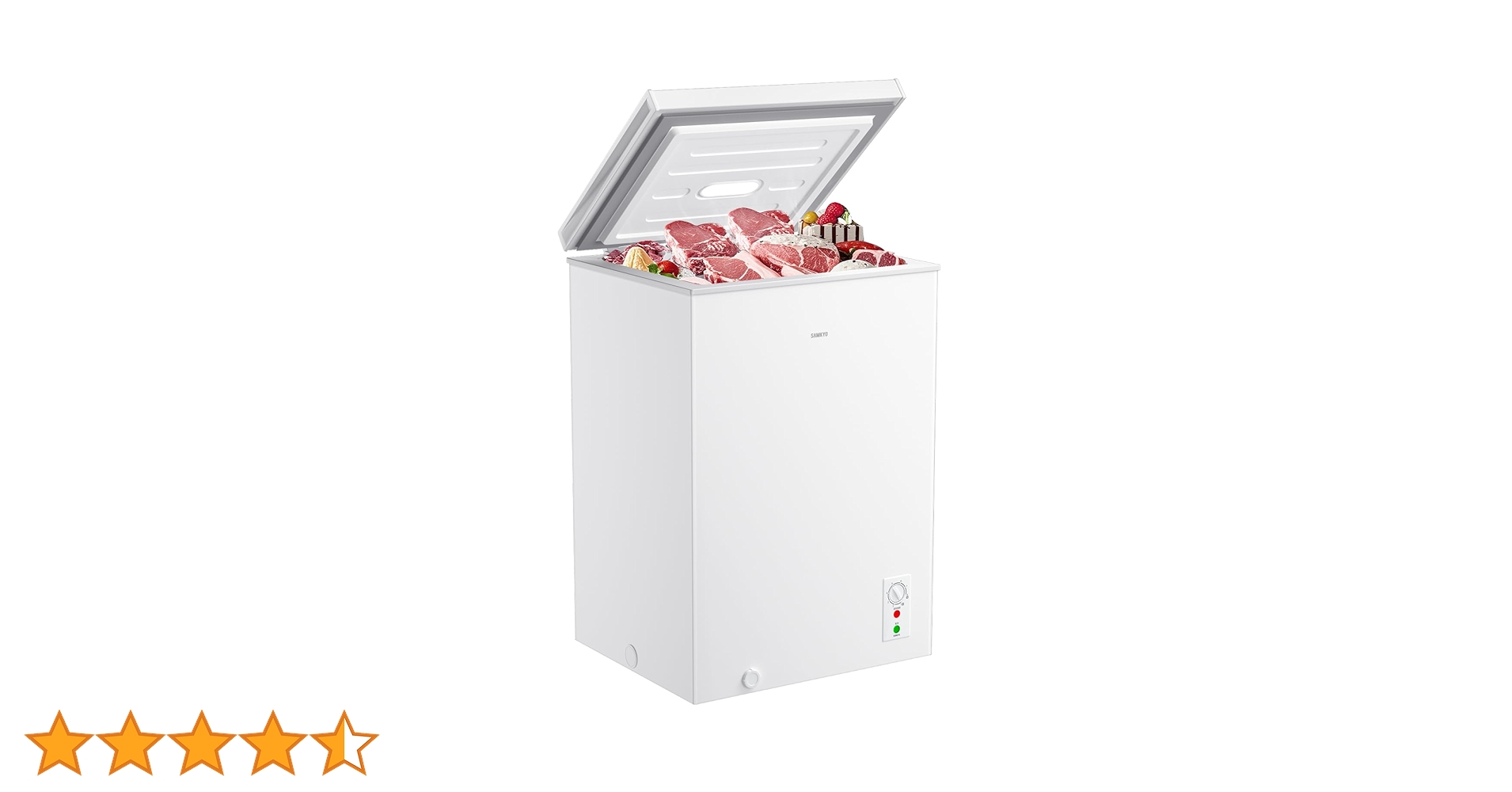 コンパクト冷凍庫 ホワイト 冷凍庫 100L 家庭用 コンパクト 前開き 耐熱天板 静音 急速冷凍